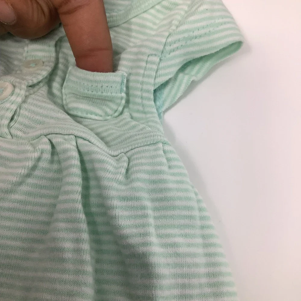 Carter's Baby Girl 3pc Lot Newborn Mint‎ Dress Vest Leggings